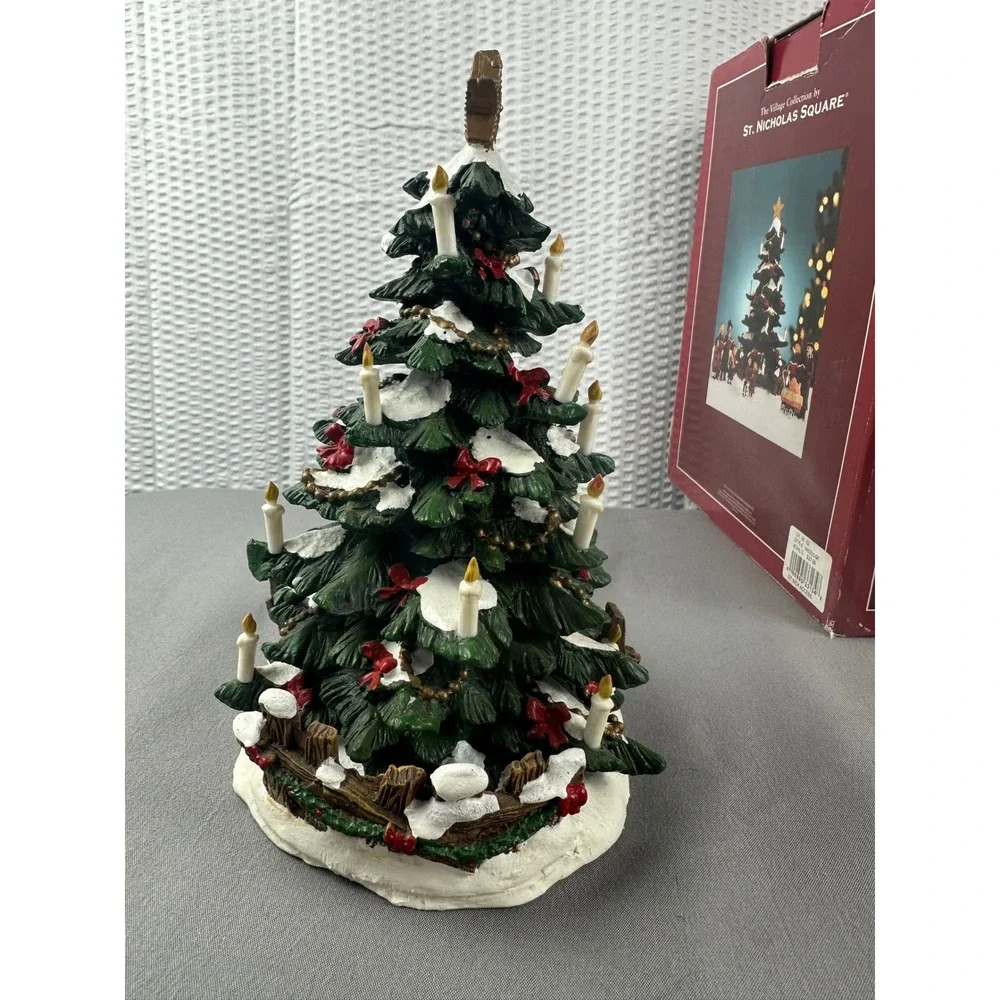 St Nicholas Square Village ~ Caroling Around the Tree With Box TREE‎ ONLY
